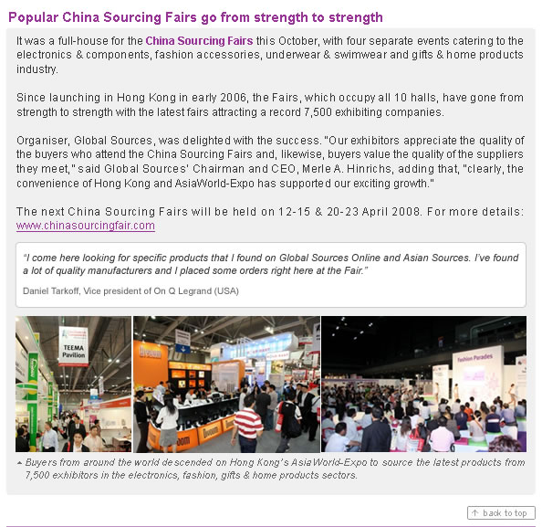 Popular China Sourcing Fairs go from strength to strength
